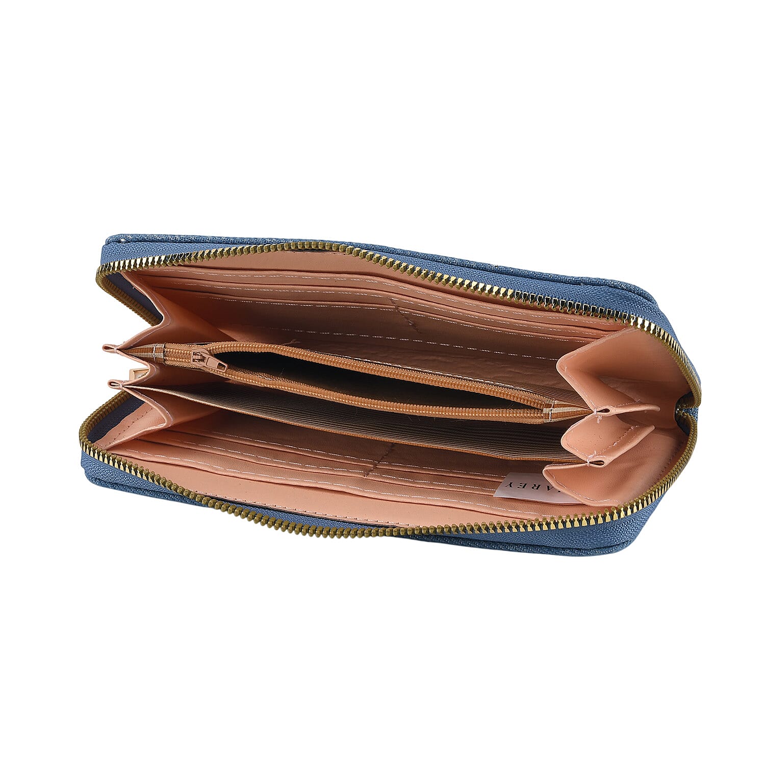 La Marey Blue Set of 2 Denim RFID Wallet with TPU Logo