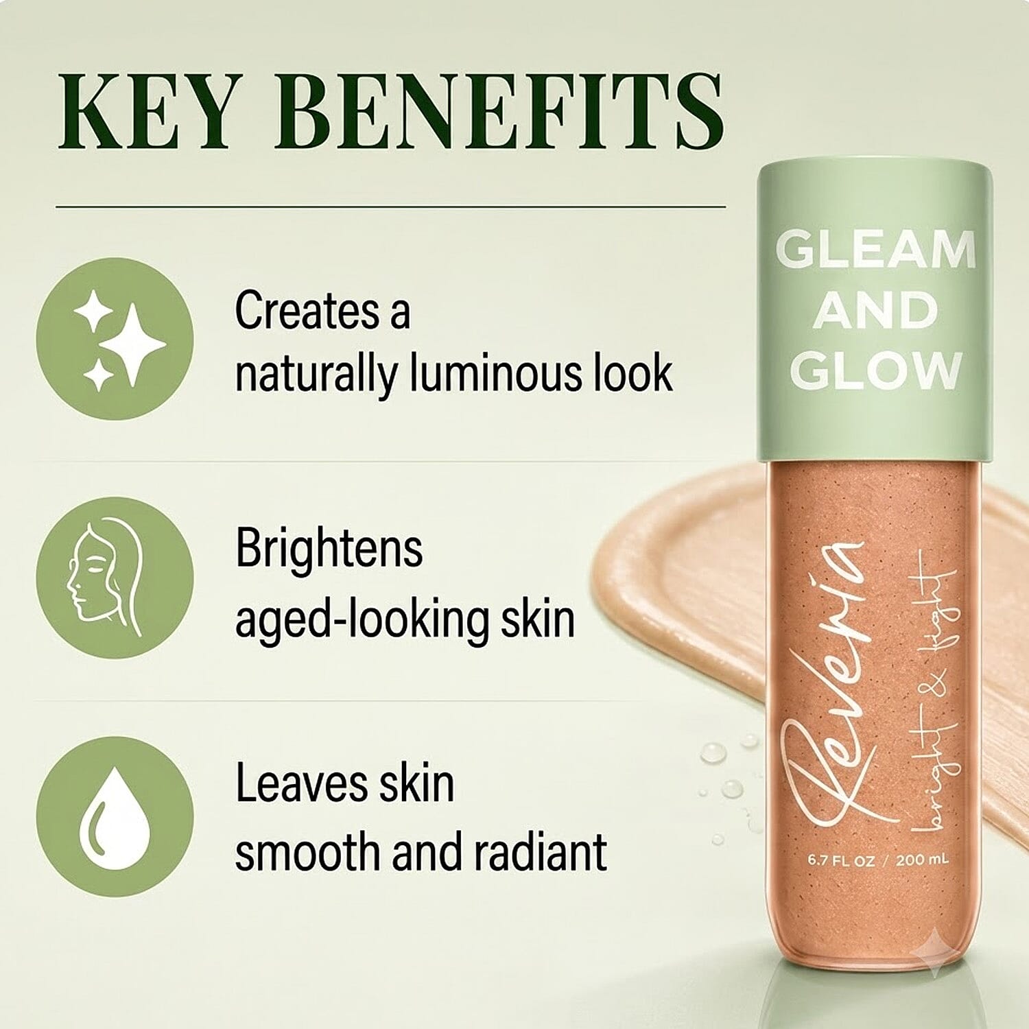Reveria Bright & Fight Skin-Liminous Body Lotion (6.7oz)
