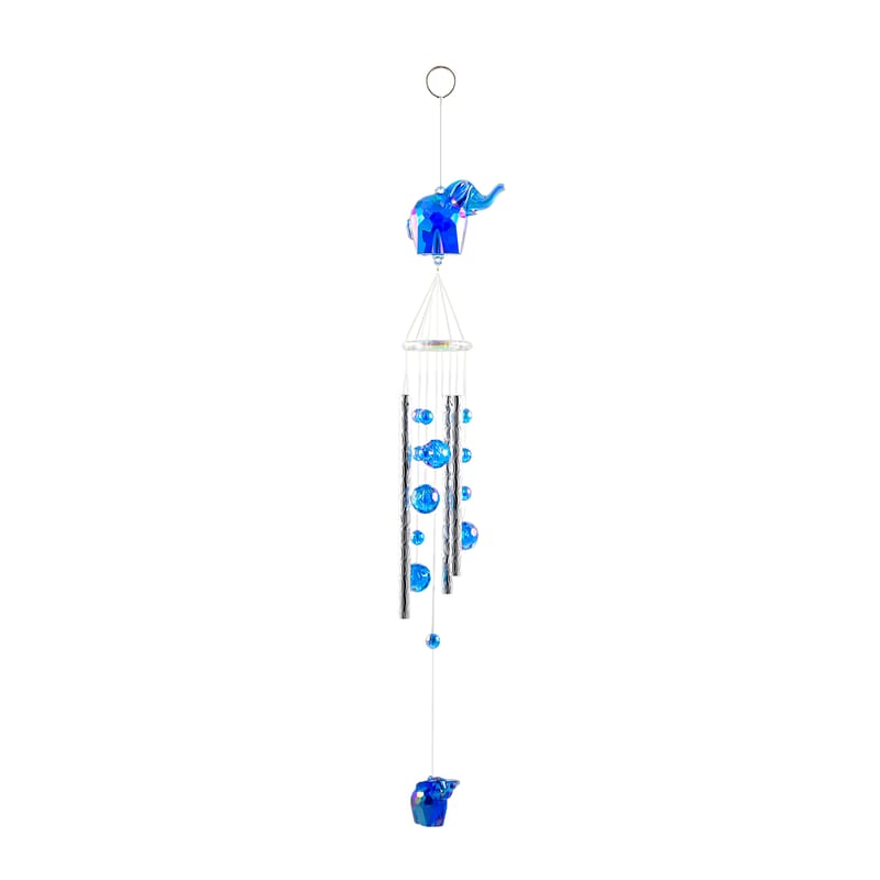 Closeout Beaded Acrylic Chime - Blue Elephant
