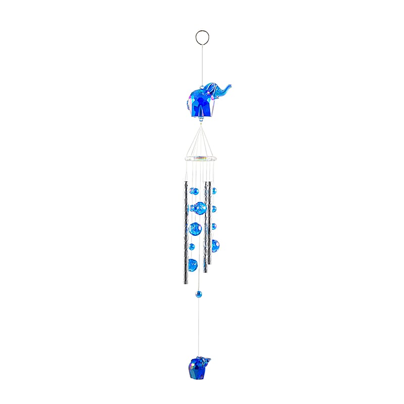 Closeout Beaded Acrylic Chime - Blue Elephant