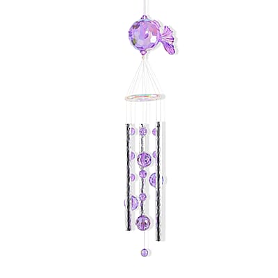 Closeout Beaded Acrylic Chime - Purple Tropical Fish