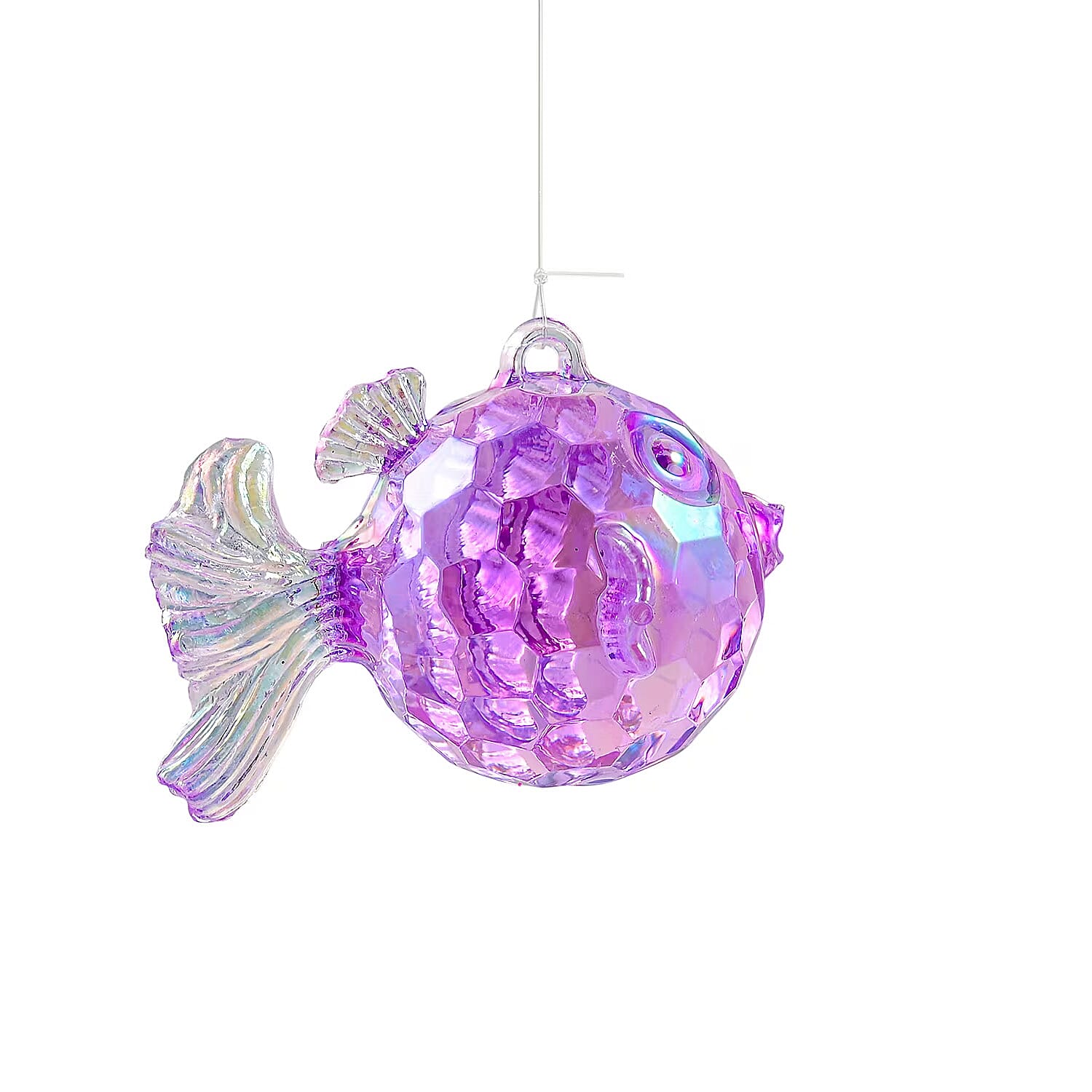 Closeout Beaded Acrylic Chime - Purple Tropical Fish