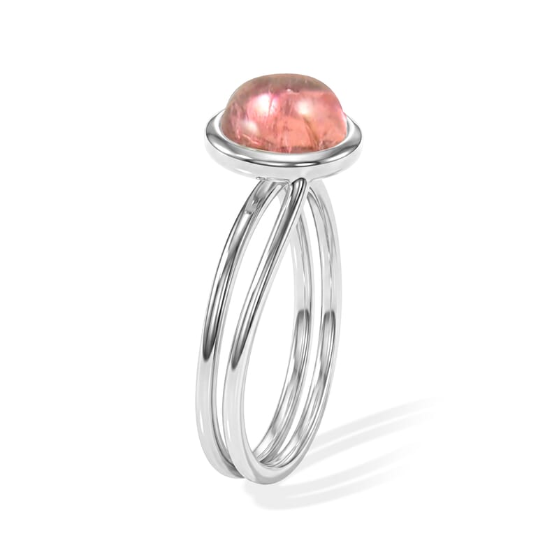 Kunzite 0.75 ctw Solitaire Ring in Sterling Silver (Size 9.0)