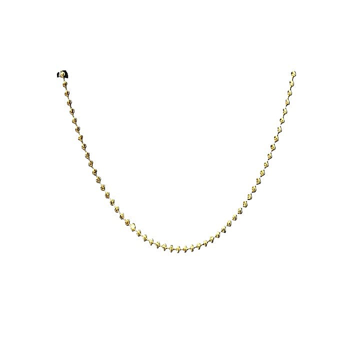 3mm Moon Cut Chain Necklace in 14K Yellow Gold Over Sterling Silver 13.20 Grams 22 Inches