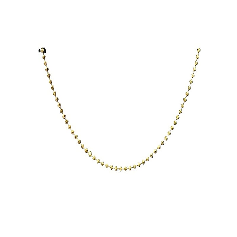 3mm Moon Cut Chain Necklace in 14K Yellow Gold Over Sterling Silver 13.20 Grams 22 Inches