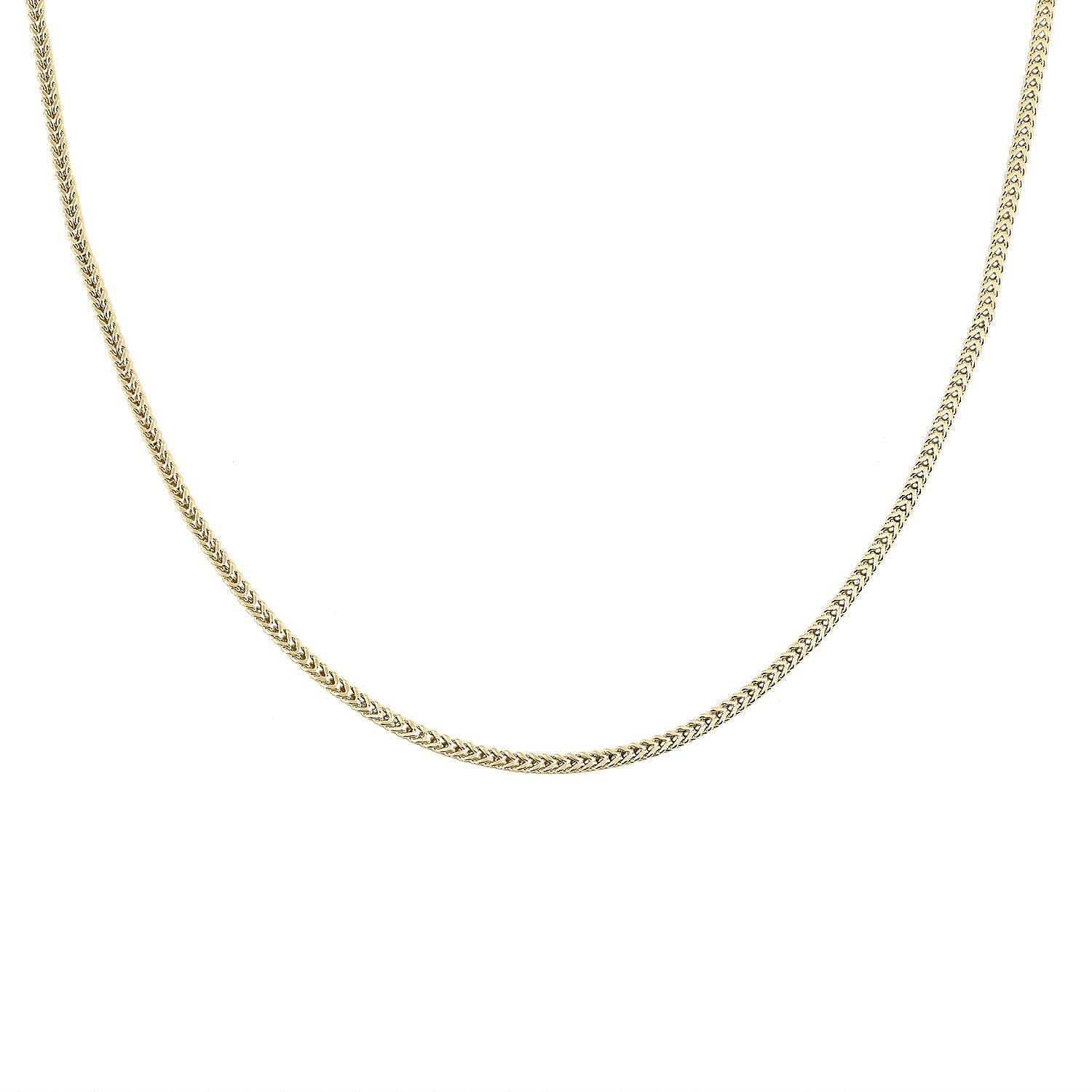 2.5mm Franco Chain Necklace in 10K Yellow Gold 6.40 Grams 24 Inches