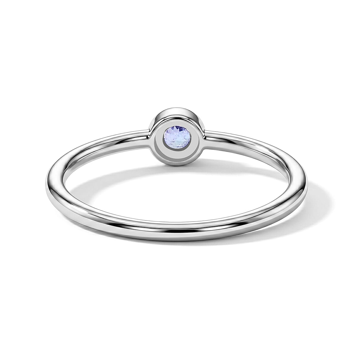 Tanzanite 0.06 ctw Solitaire Ring in Sterling Silver (Size 8.0) image number 4