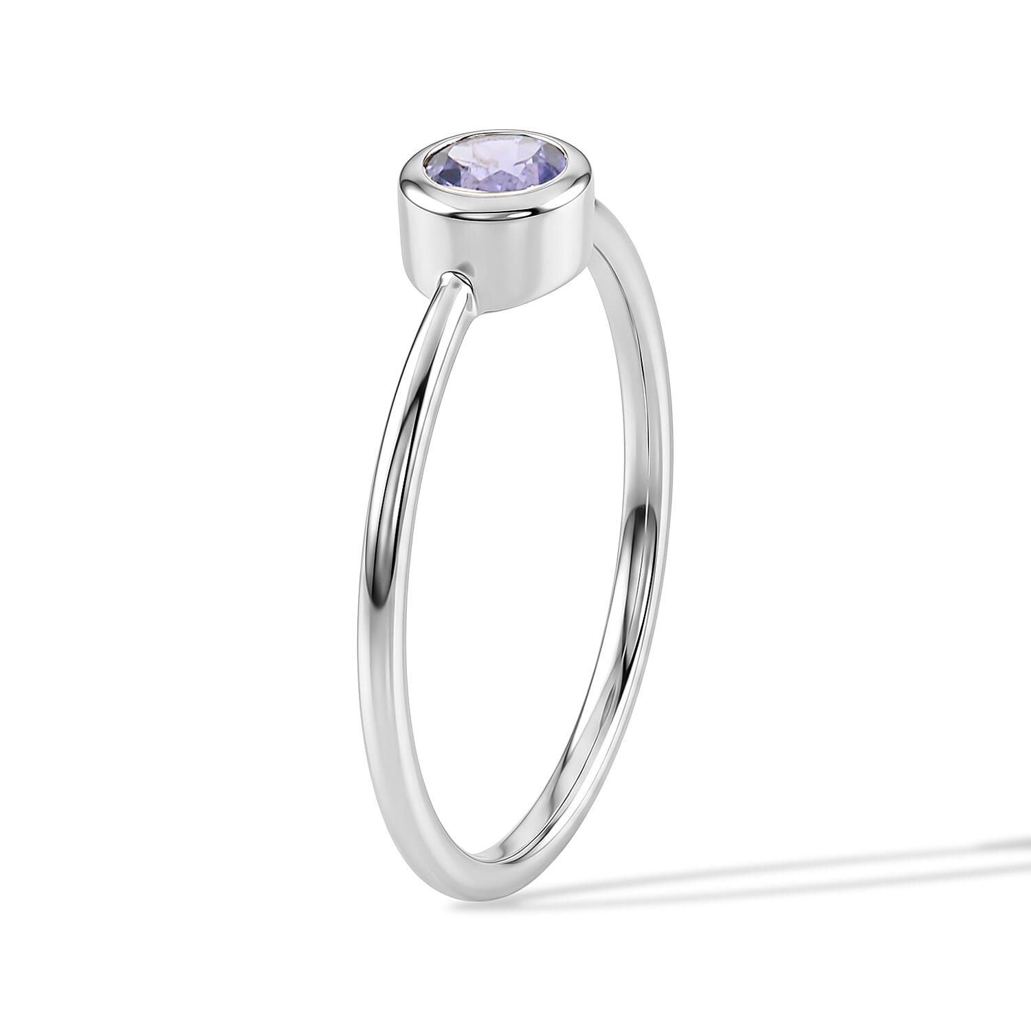 Tanzanite 0.40 ctw Solitaire Ring in Sterling Silver (Size 7.0)