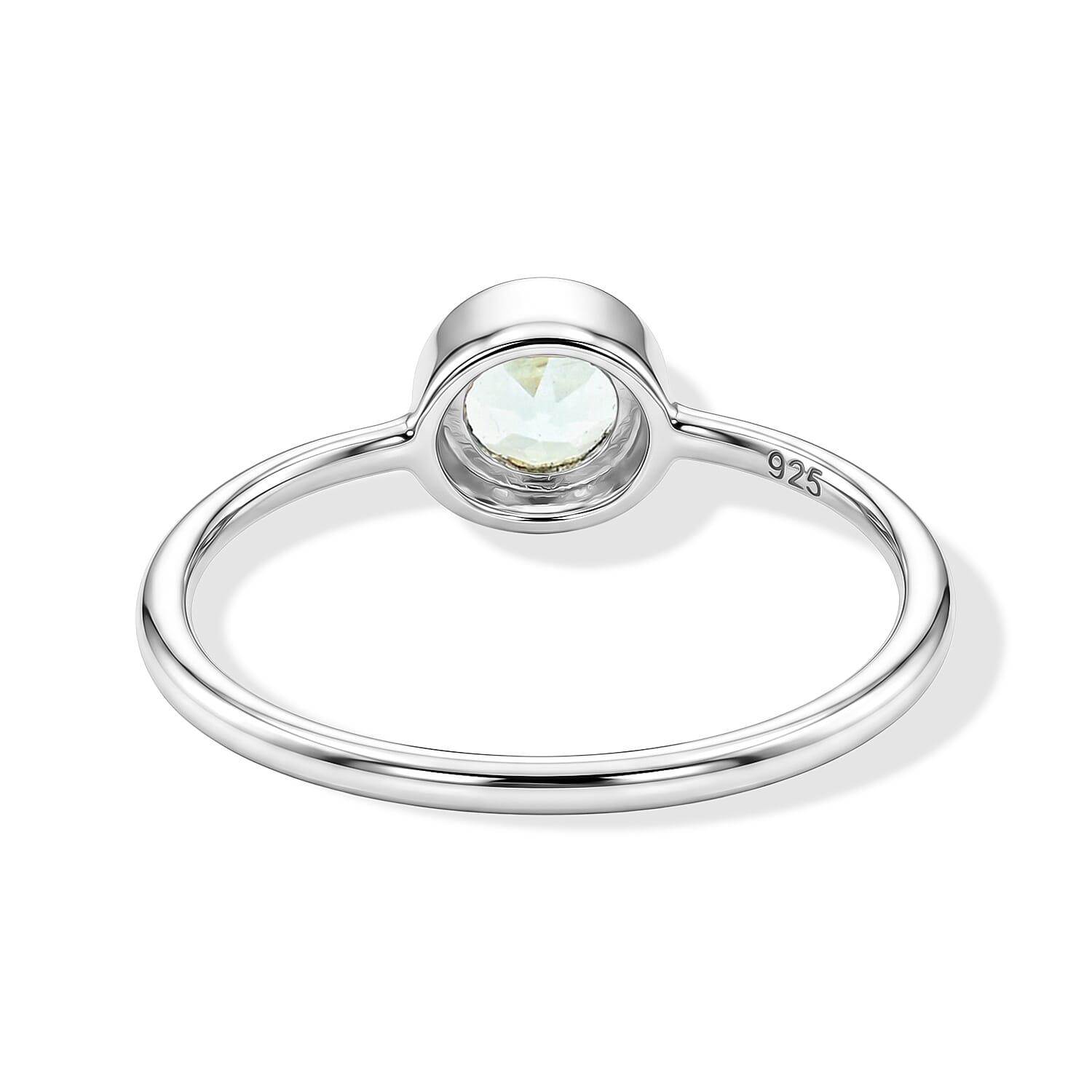 Aquamarine 0.40 ctw Solitaire Ring in Sterling Silver (Size 7.0)