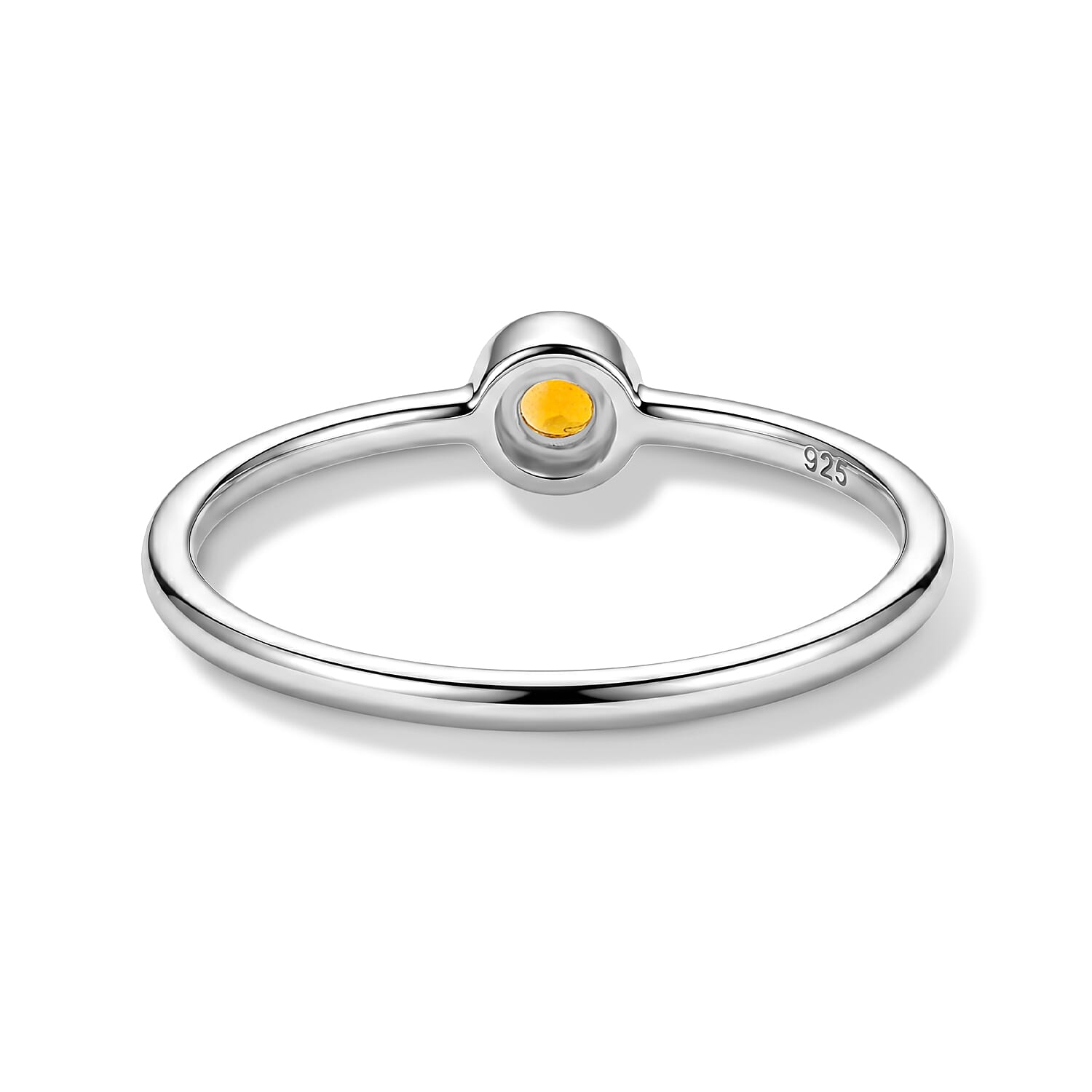Citrine 0.08 ctw Solitaire Ring in Sterling Silver (Size 7.0)