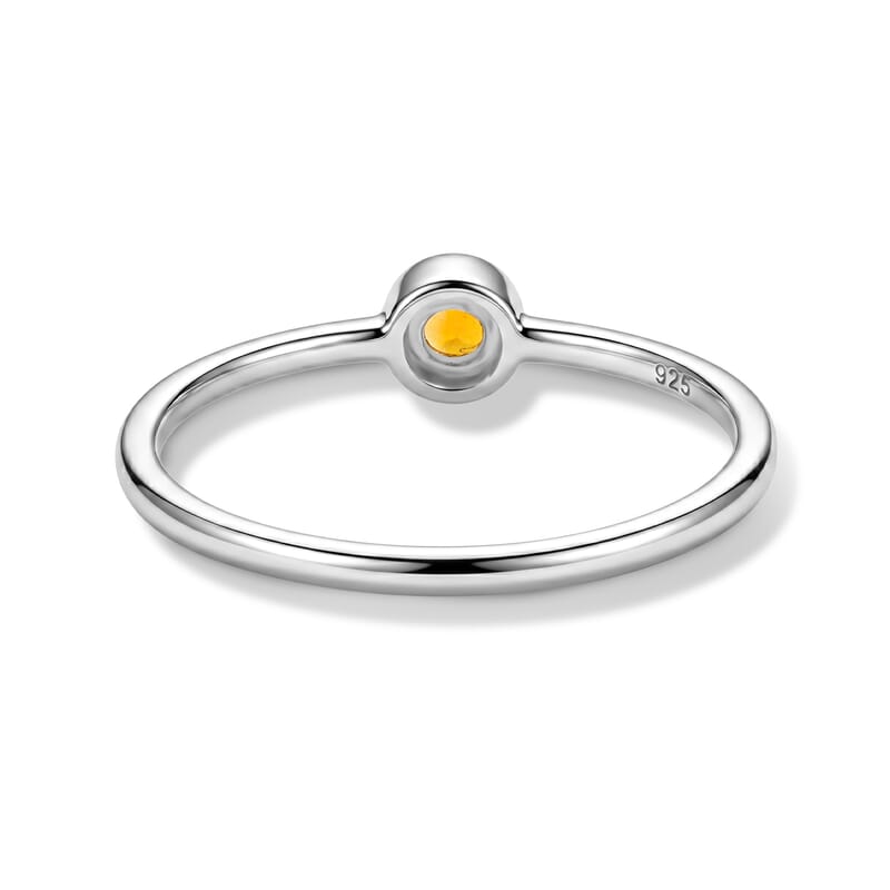 Citrine 0.08 ctw Solitaire Ring in Sterling Silver (Size 7.0)