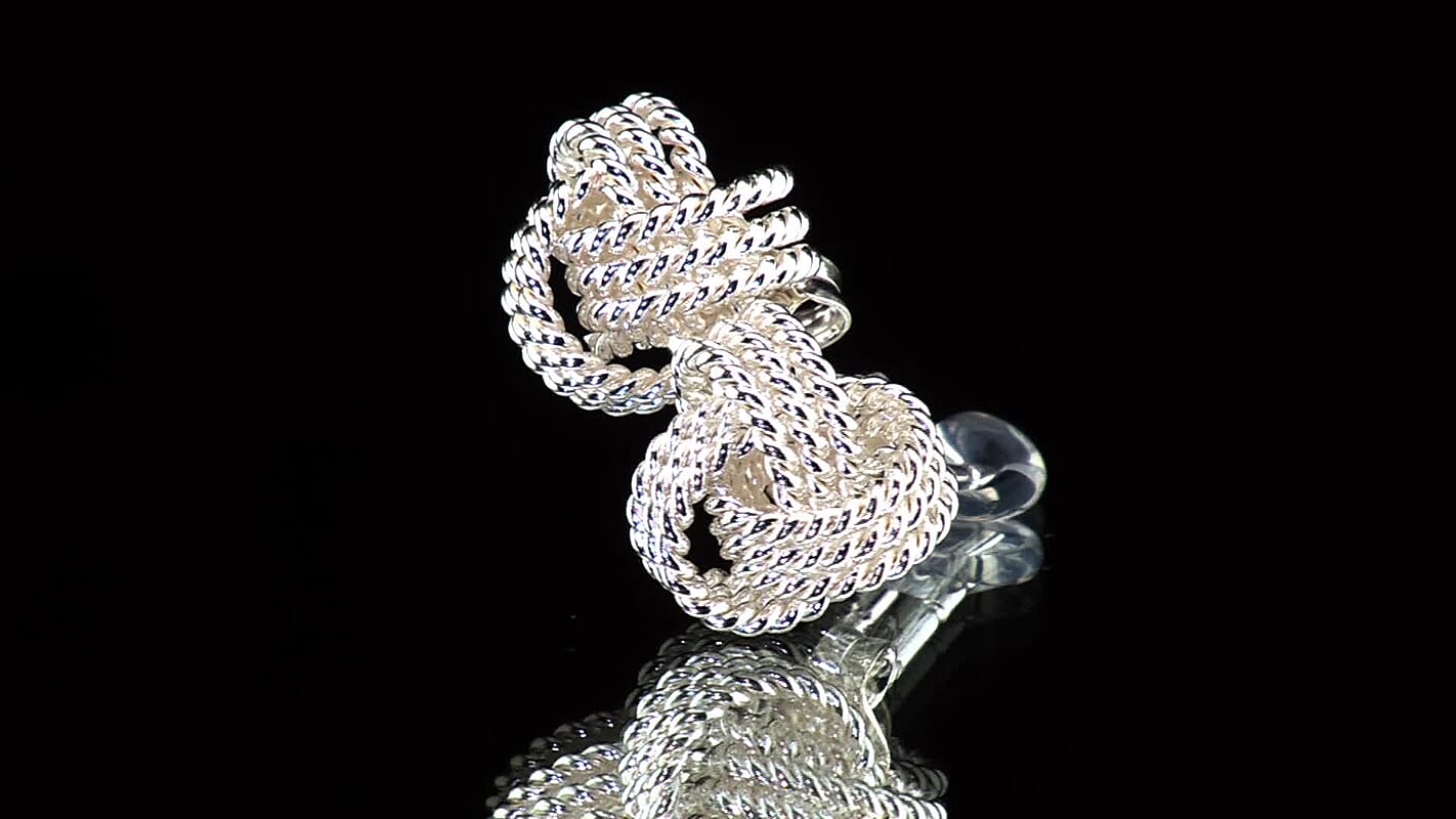 Knotted Earrings in Sterling Silver 2.4 Grams