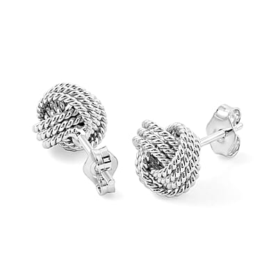 Knotted Earrings in Sterling Silver 2.4 Grams