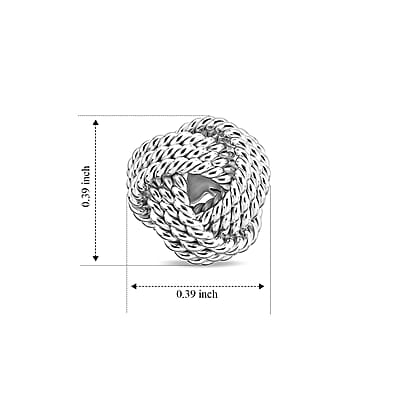 Knotted Earrings in Sterling Silver 2.4 Grams