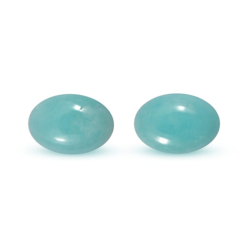 Amazonite Set of 2 (Ovl 7x5 mm) 0.75 ctw