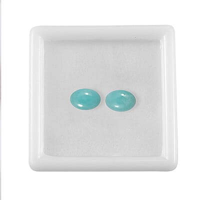 Amazonite Set of 2 (Ovl 7x5 mm) 0.75 ctw