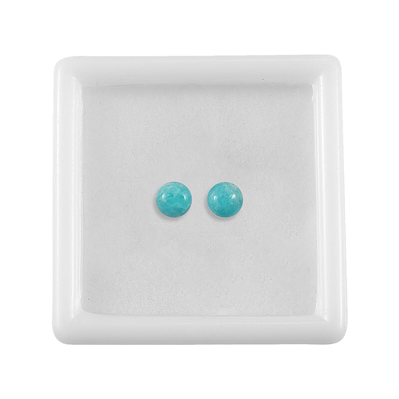 Amazonite Set of 2 (Rnd 5 mm) 0.45 ctw