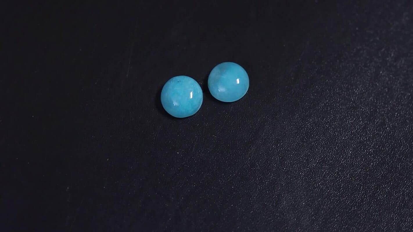 Amazonite Set of 2 (Rnd 6 mm) 0.85 ctw