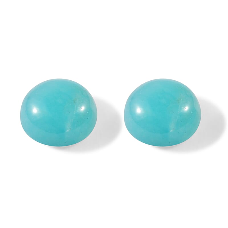 Amazonite Set of 2 (Rnd 6 mm) 0.85 ctw