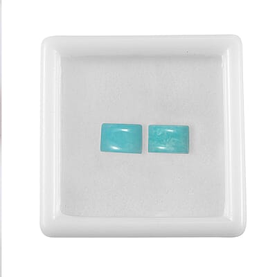 Amazonite Set of 2 (Bgt 7x5 mm) 1.68 ctw