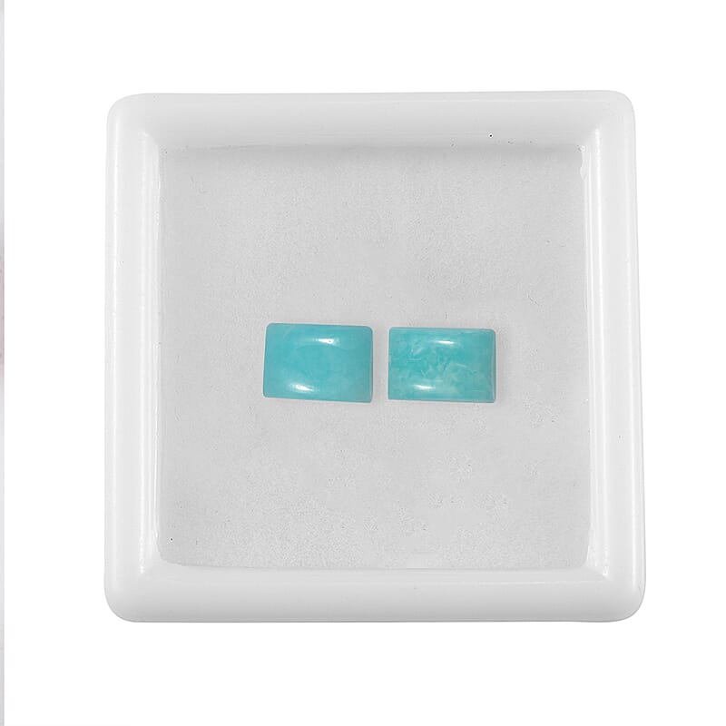 Amazonite Set of 2 (Bgt 7x5 mm) 1.68 ctw