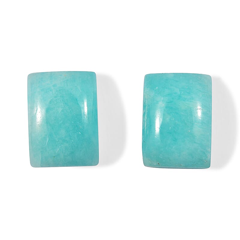 Amazonite Set of 2 (Bgt 8x6 mm) 1.60 ctw
