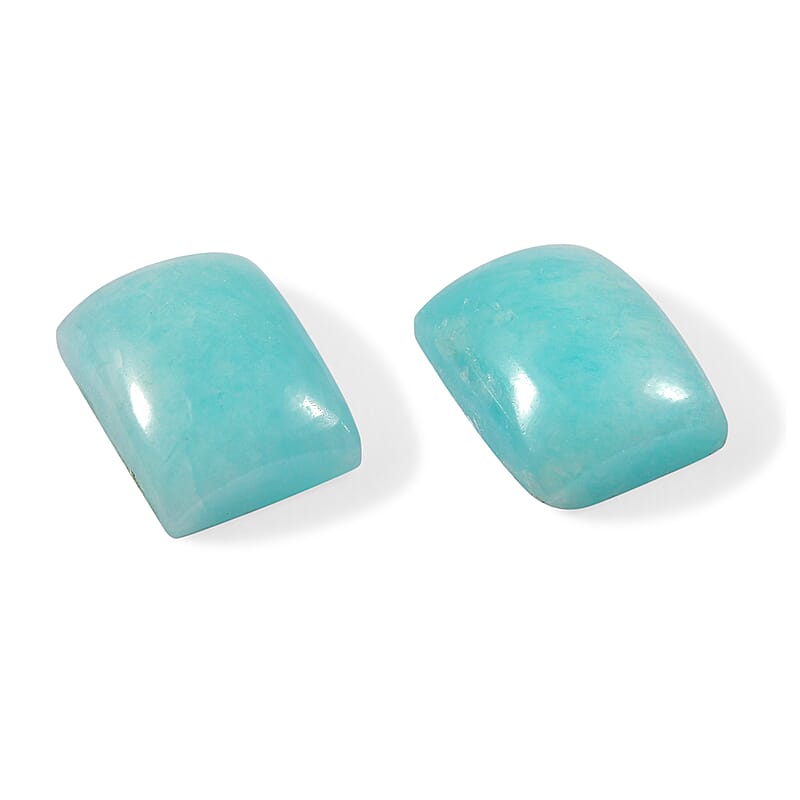 Amazonite Set of 2 (Bgt 8x6 mm) 1.60 ctw