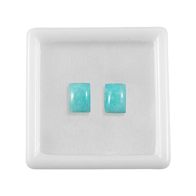 Amazonite Set of 2 (Bgt 8x6 mm) 1.60 ctw