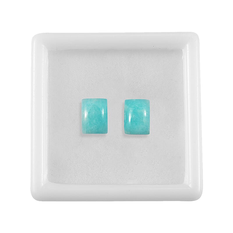 Amazonite Set of 2 (Bgt 8x6 mm) 1.60 ctw