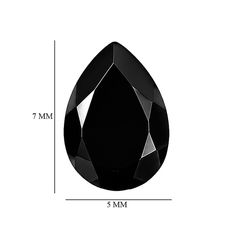 Black Onyx Set of 4 (Pear 7x5 mm) 0.48 ctw
