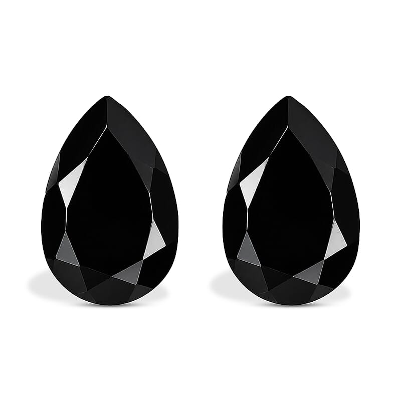 AA Black Onyx Set of 2 (Pear 9x6 mm) 2.01 ctw