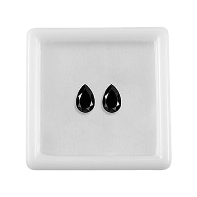 AA Black Onyx Set of 2 (Pear 9x6 mm) 2.01 ctw