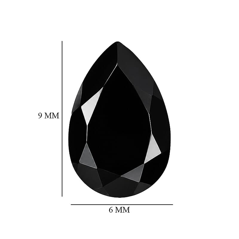 AA Black Onyx Set of 2 (Pear 9x6 mm) 2.01 ctw