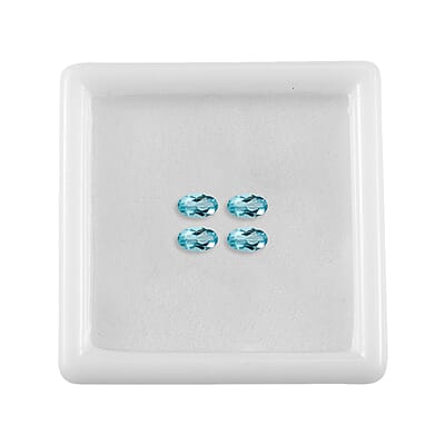 Lagoon Apatite Set of 4 (Ovl 5x3 mm) 0.85 ctw