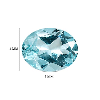 AA Blue Apatite Set of 4 (Ovl 5x4 mm) 1.40 ctw