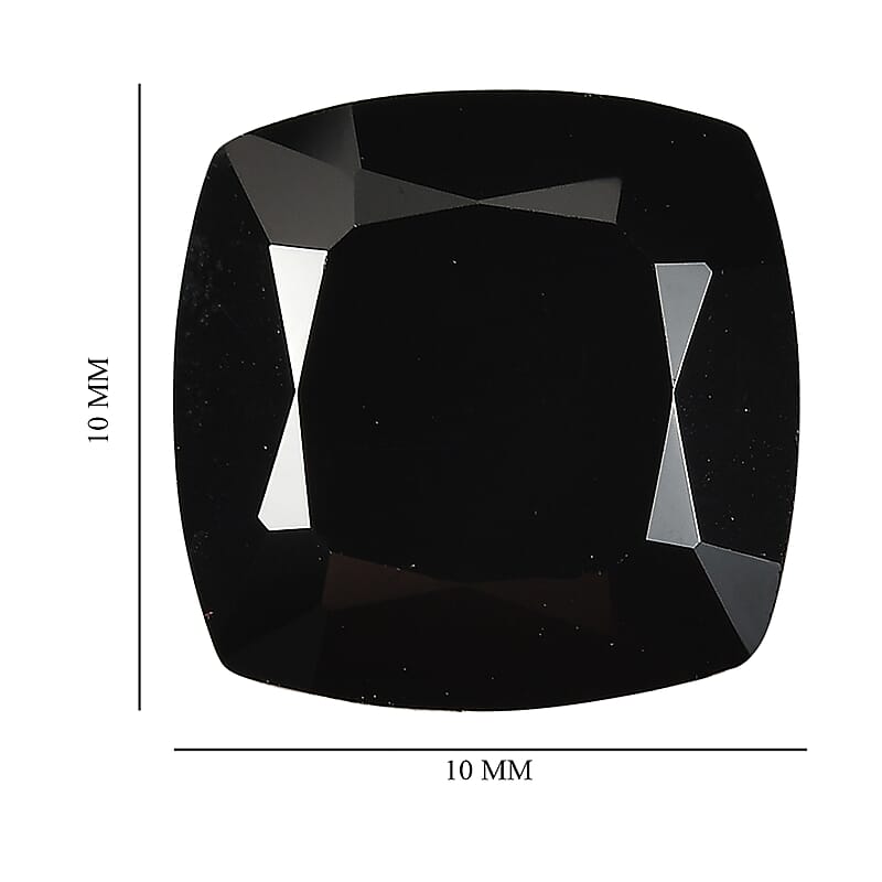 Thai Black Spinel (Cush 10x10 mm) 4.54 ctw