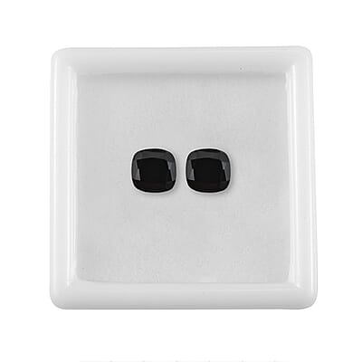 Thai Black Spinel Set of 2 (Cush 6x6 mm) 2.04 ctw