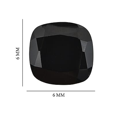Thai Black Spinel Set of 2 (Cush 6x6 mm) 2.04 ctw