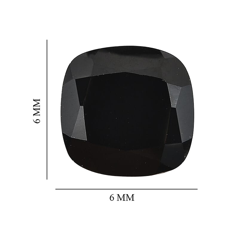 Thai Black Spinel Set of 2 (Cush 6x6 mm) 2.04 ctw
