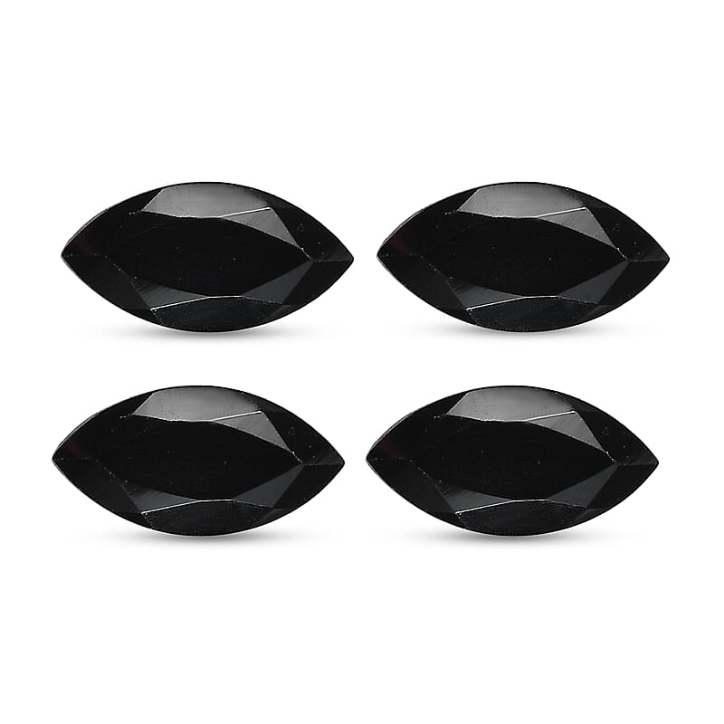 Thai Black Spinel Set of 4 (Mrq 6x3 mm) 1.25 ctw