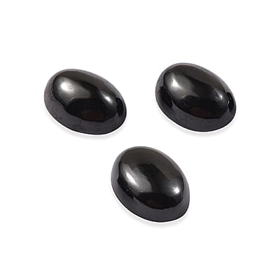 Thai Black Spinel Set of 3 (Ovl 7x5 mm) 2.89 ctw