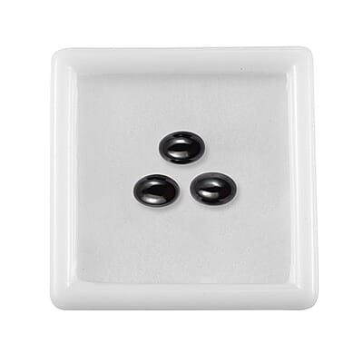 Thai Black Spinel Set of 3 (Ovl 7x5 mm) 2.89 ctw