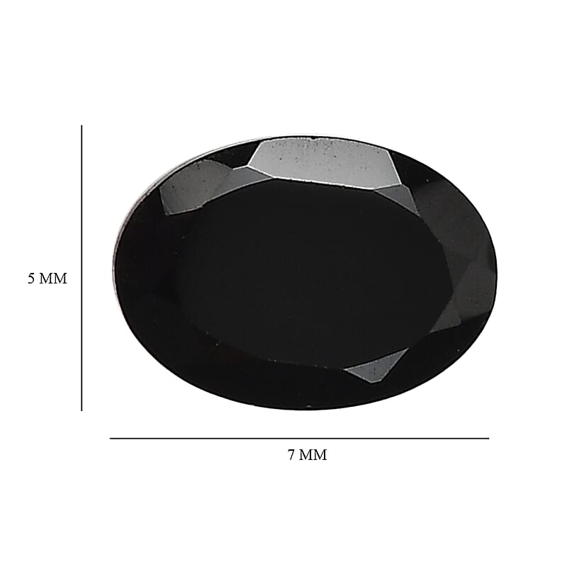 Thai Black Spinel Set of 3 (Ovl 7x5 mm) 2.82 ctw