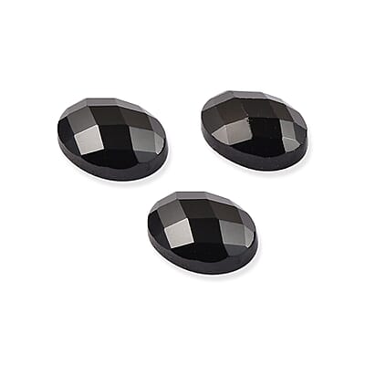 Thai Black Spinel Set of 3 (Ovl 7x5 mm) 2.61 ctw