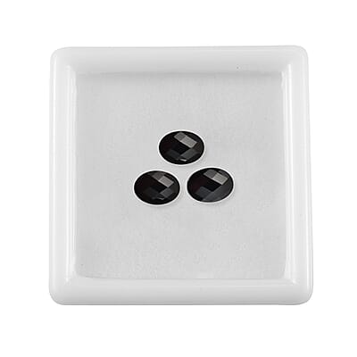 Thai Black Spinel Set of 3 (Ovl 7x5 mm) 2.61 ctw