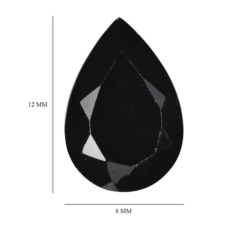 Thai Black Spinel (Pear 12x8 mm) 3.04 ctw