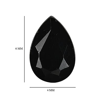 Thai Black Spinel (Pear 6x4 mm) 0.43 ctw