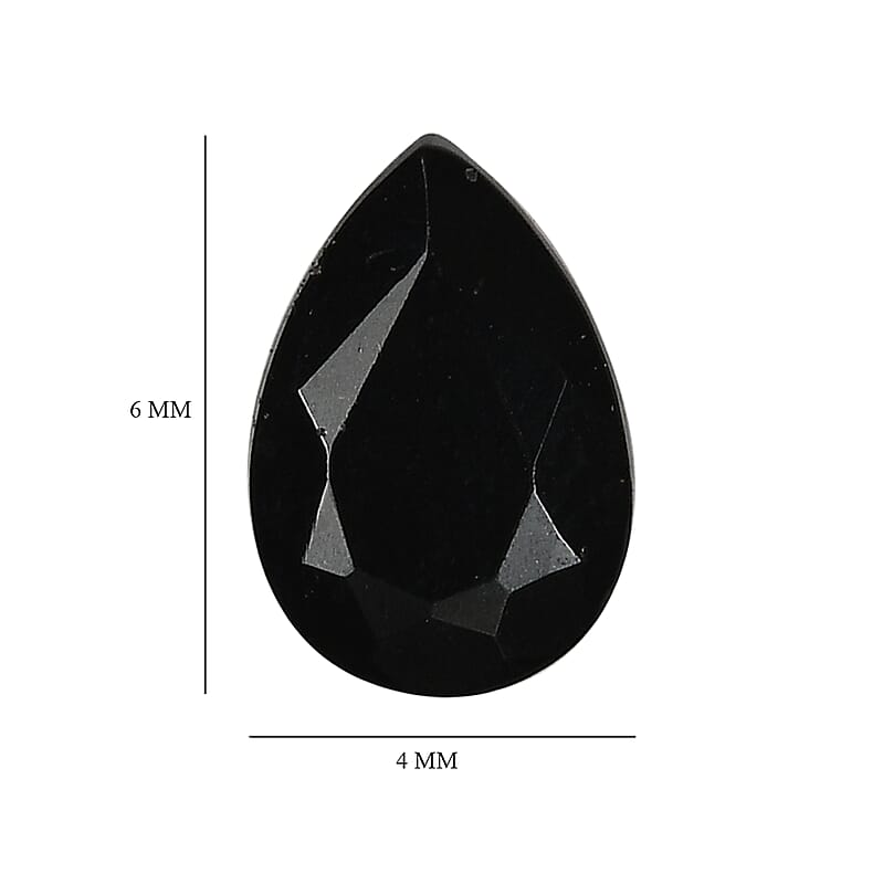 Thai Black Spinel (Pear 6x4 mm) 0.43 ctw