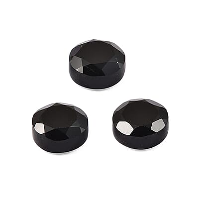 Thai Black Spinel Set of 3 (Rnd 6 mm) 2.70 ctw