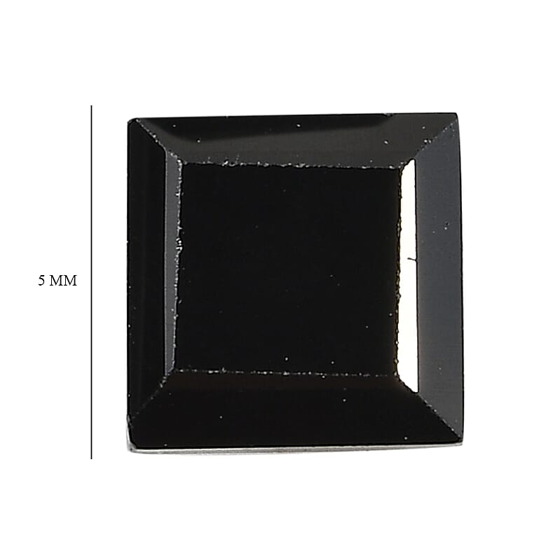 Thai Black Spinel Set of 4 (Sqr 5 mm) 3.81 ctw